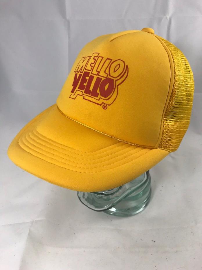 RARE Vintage Mellow Yellow Soda Hat / Mesh Trucker / Snapback / EUC