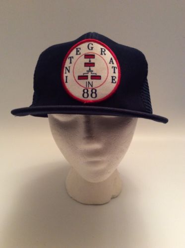 *INTEGRATE IN 88*Vintage Patch Hat, Trucker Hat, Software, Computer, Network,