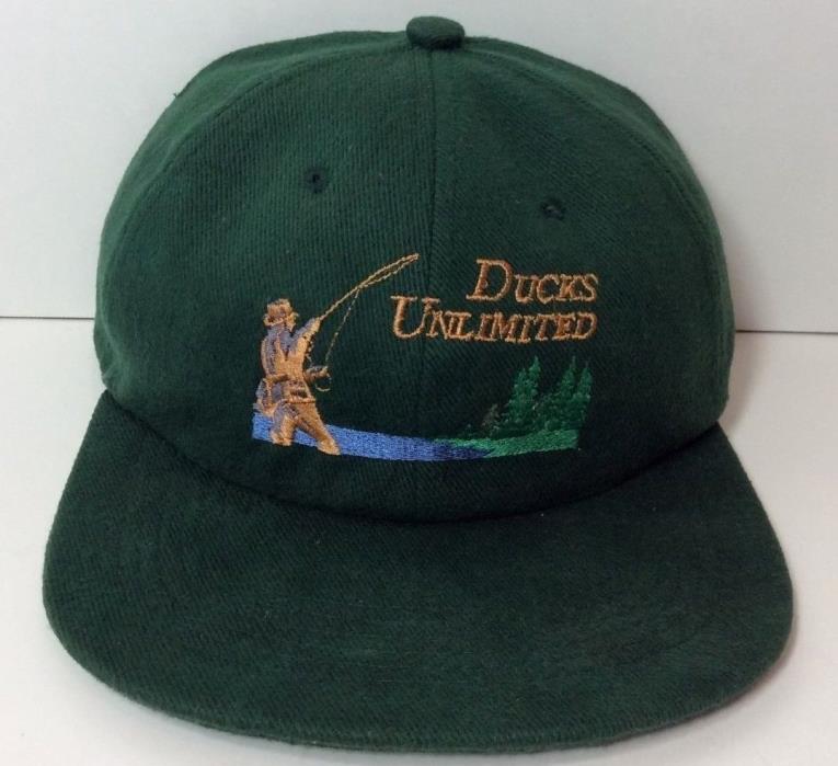 Vtg Ducks Unlimited Adjustable Embroidered OSFA Hat Man Cave Display Never Worn
