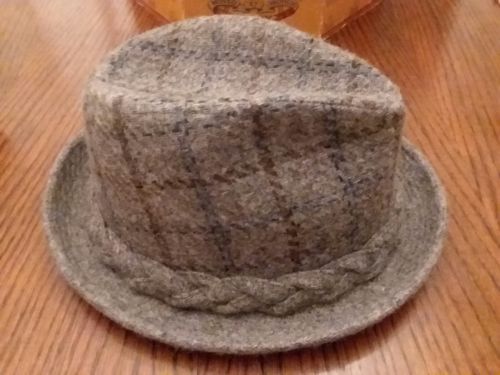 Vintage Knox New York Fedora Hat Wool Tweed Medium 7 - 7 1/4 Dunlap Supreme