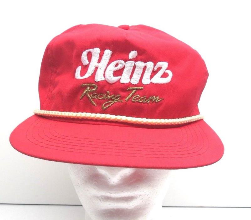 Vintage Heinz Ketchup Racing Team Embroidered Rope Braid Red Snapback Cap Hat