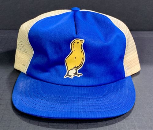 Vintage Chicken Farmer Logo Snapback Two Tone Mesh Truckers Hat by Swingster USA