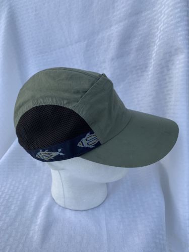 Rare! Columbia Fishing Fish Cap Hat Adjustable Velcro pocket on forehead