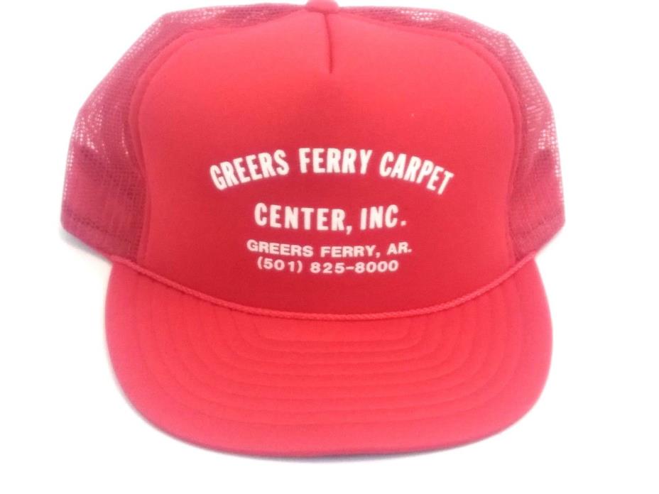Vintage Greers Ferry Carpet Ar Snapback Trucker Hat Cap Adjust Red