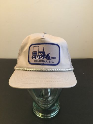Vintage Hat Cap SnapBack Trucker Mesh CBG Inc Columbia South Carolina