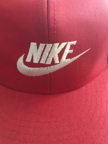 Nike Original Vintage Hat Cap Red Snap Back Mesh Back