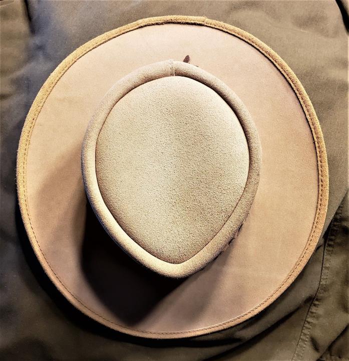 BC Hats Genuine Steer Hide Outback Hat size Medium