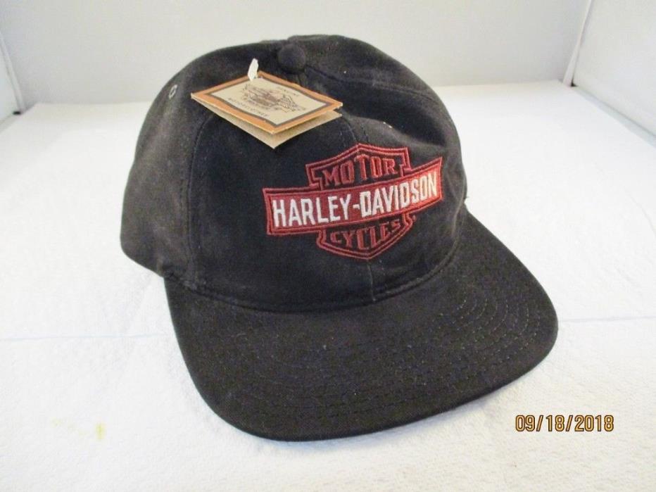 Vintage Harley Davidson Adjustable Black Hat