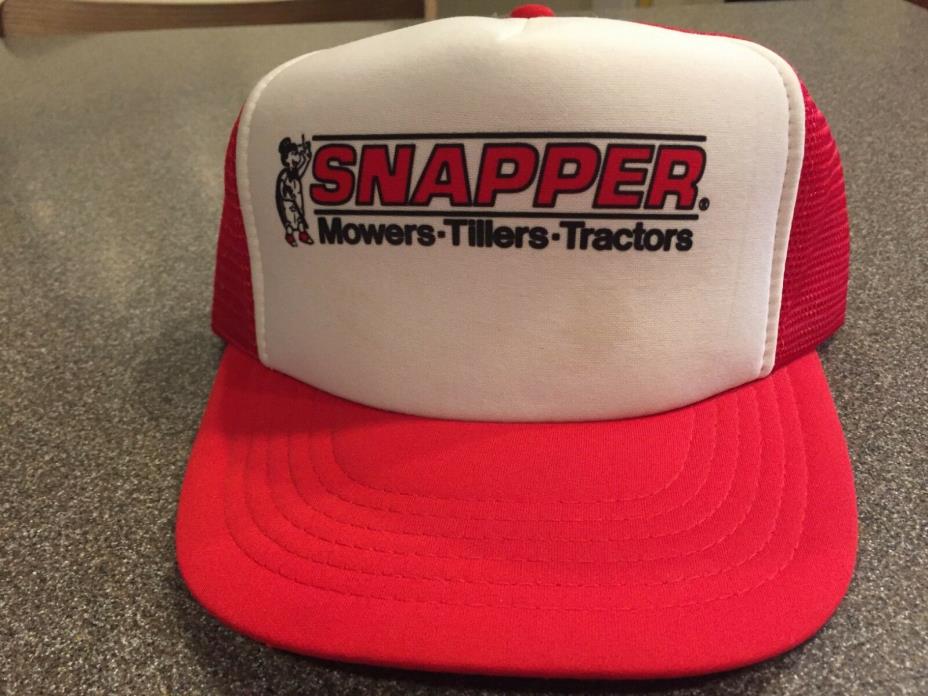 Vintage Red/White/Black Snapper Mowers Tractors Trucker Hat