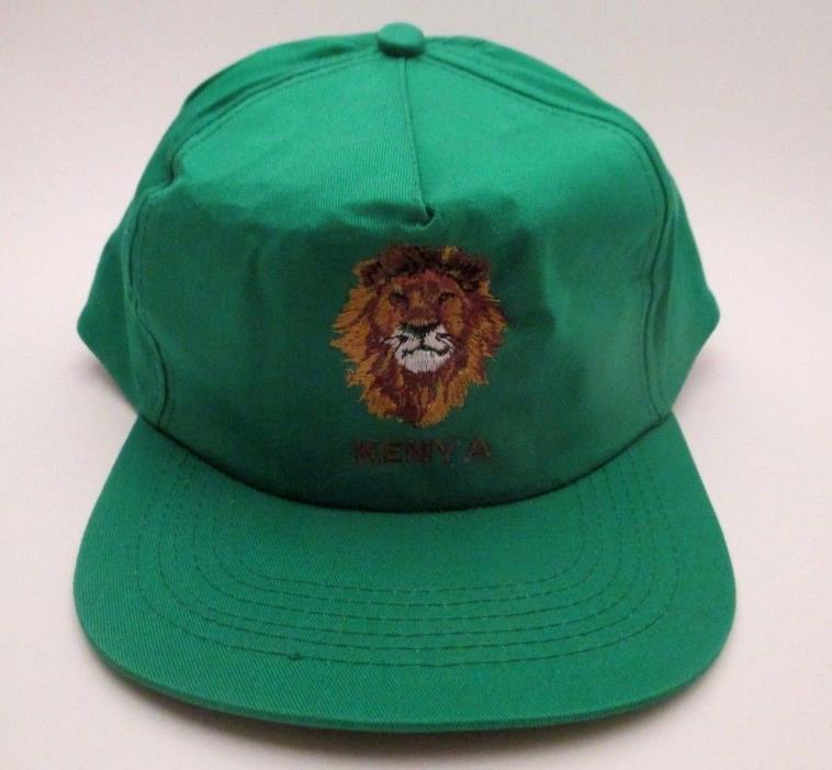 Snapback Trucker Hat Cap Green Kenya Lion Safari Wildlife Airborne