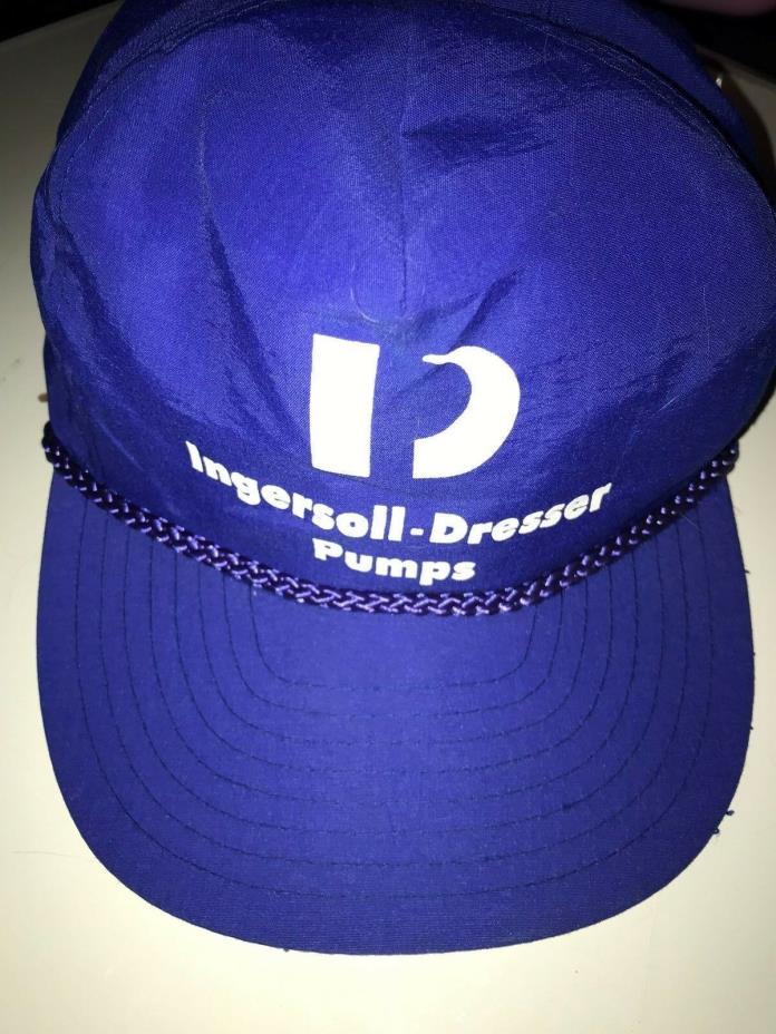 VINTAGE INGERSOLL - DRESSER PUMPS RARE BLUE TRUCK HAT CAP ZIPPER LOCK STRAP