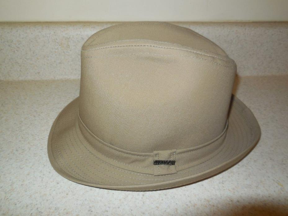 Stetson Vintage Fedora Hat Beige Tan Made in USA Size 6-3/4 (54)