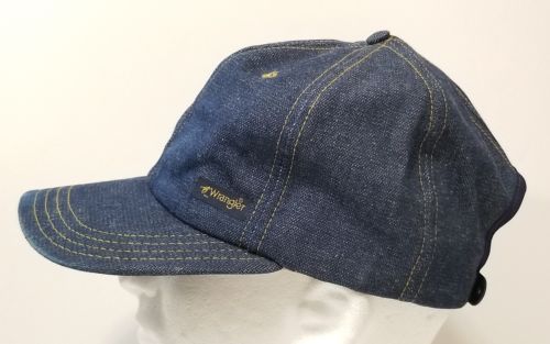 Vintage 1980's Very Rare Wrangler Jeans Denim Snapback Trucker Hat