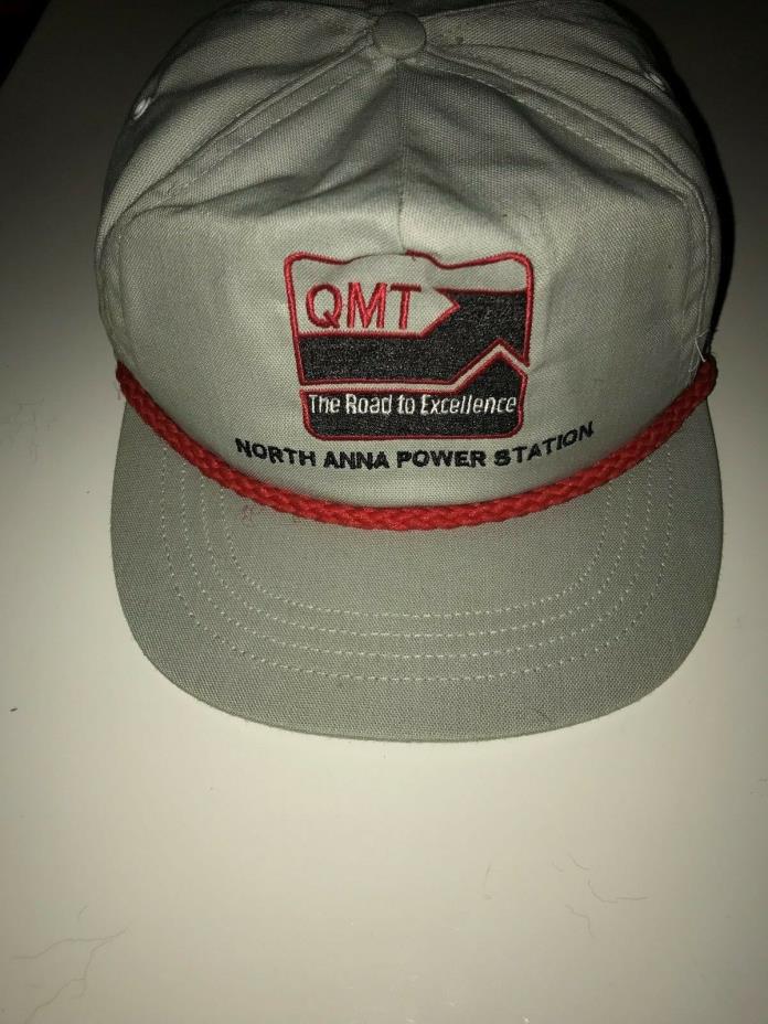 VINTAGE NORTH ANNA POWER STATION QMT SNAPBACK DRAW ROPE TRUCKER STYLE ONE SIZE