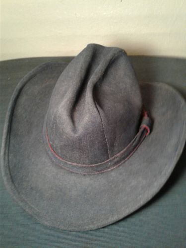 Vintage Mens 7 3/8 Western Trails Blue Denim Western Cowboy Hat (hb13)