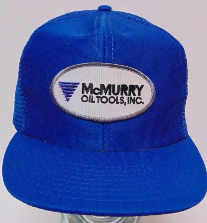 Old Vintage 1980s McMurry Oil Tools Gas Oil Well PATCH SNAPBACK TRUCKER HAT CAP