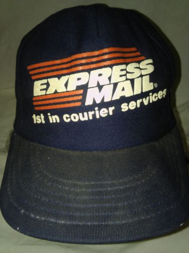 RARE VINTAGE EXPRESS MAIL 1ST IN COURIER SERVICES SNAPBACK HAT TRUCKER CAP