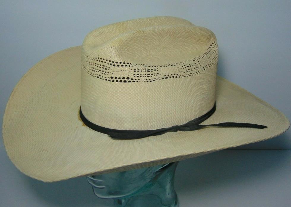 Size 7 1/4 58 Viejo Solitario Cowboy Hat STRAW NATURAL COLOR WESTERN COWBOY HAT