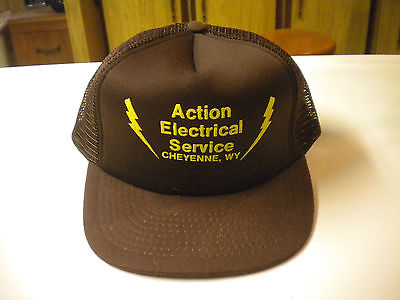 Action Electrical Service, Cheyenne, WY, Truckers Cap / Hat, Mesh & SB (MB)