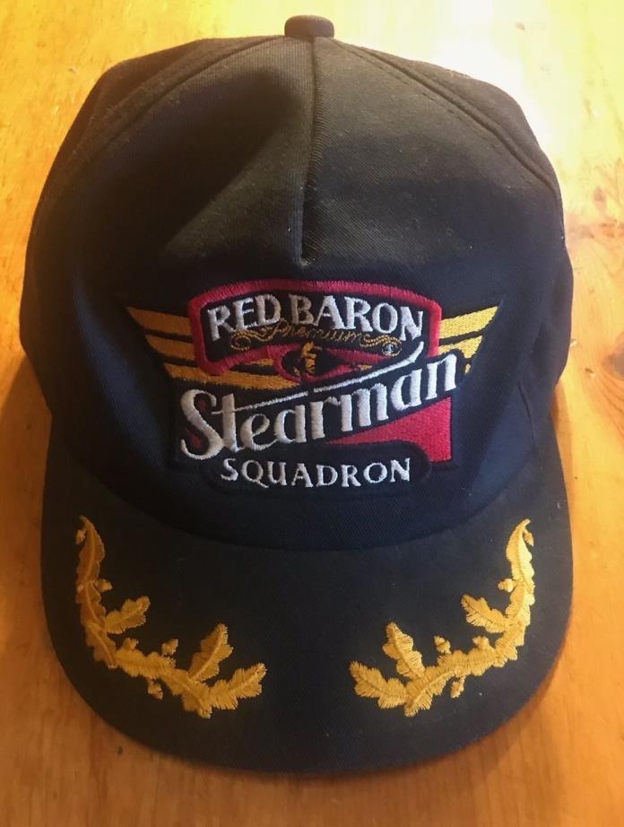 VINTAGE RED BARON STEARMAN'S SQUADRON RARE HAT CAP TRUCKER K-PRODUCTS