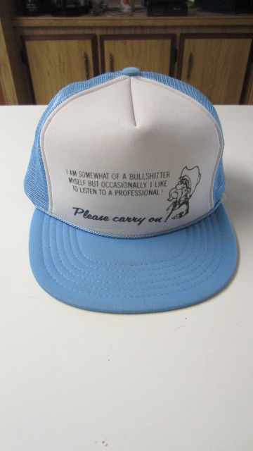 Vintage Humorous Bullshitter Truckers Cap / Hat, Mesh & Snapback