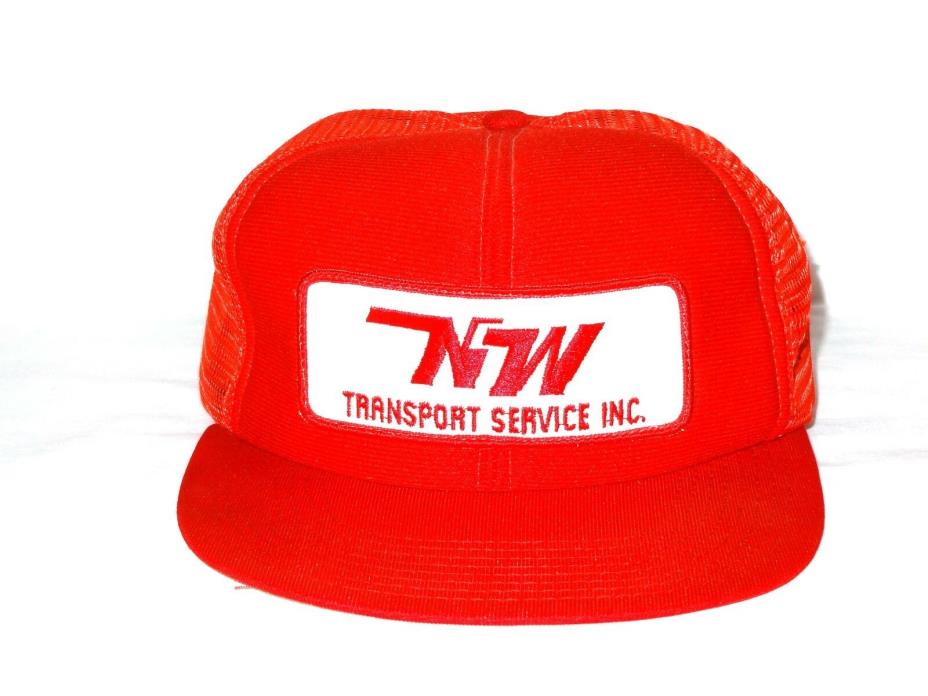 Vintage NW North West Transport Service Inc Trucker Hat Cap Snapback USA made