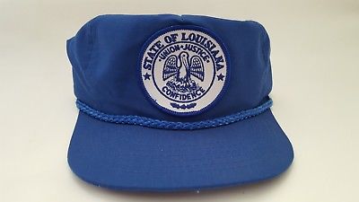 State of Louisiana Patch Vintage Snapback Trucker Hipster Hat Cap Mesh