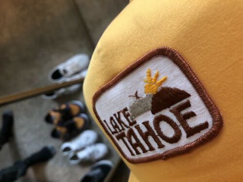 Rare Vintage Embroidered Lake Tahoe Trucker Hat (Yellow)