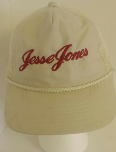 Vintage Jesse Jones Snapback Hat Hipster White Red