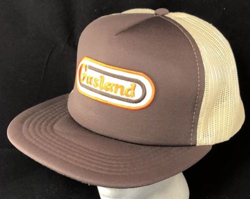 Vtg Gasland Gas Station Hat SnapBack Mesh Trucker Cap Oil Advertising Patch 80s