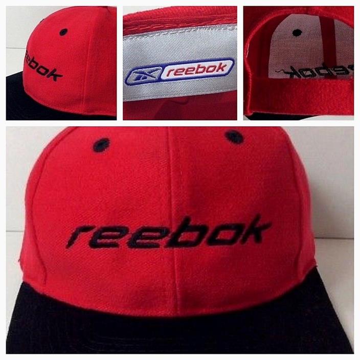 Vintage REEBOK Logo Ad Promo Hat Logo 7 Adjustable Strap OSFA Unworn Display
