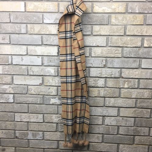 VINTAGE 90s Bootleg Burberry Scarf Acrylic Rare Scarve Wool Throw Winter Gucci