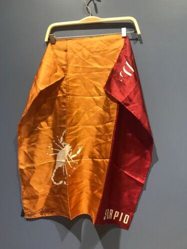 Robert E. Sargent Artist Scarf Scorpio Scorpion 1969 Rare France, 100% Silk