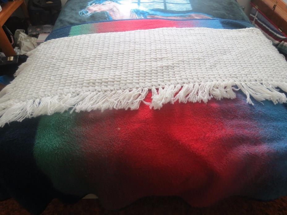 vintage handmade knitted shawl