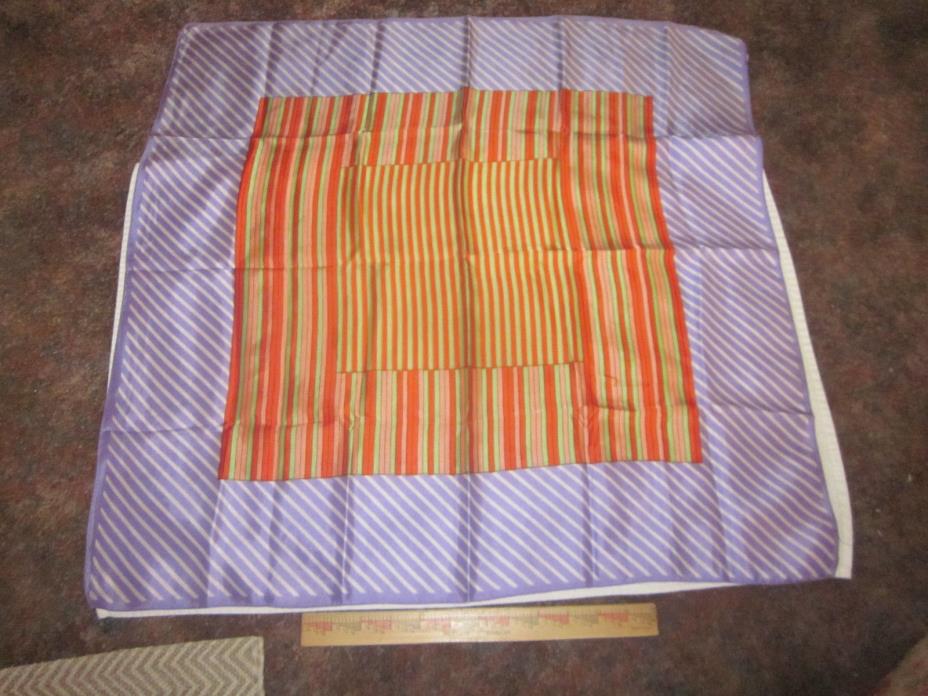 Vintage Morsly Made in Italy Multi Color Womans Scarf  26 X 26 Inches