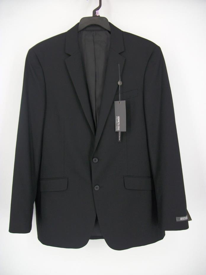 New Kenneth Cole Reaction Men's Slim-fit  Suit Separate Jacket Blazer Black 42L