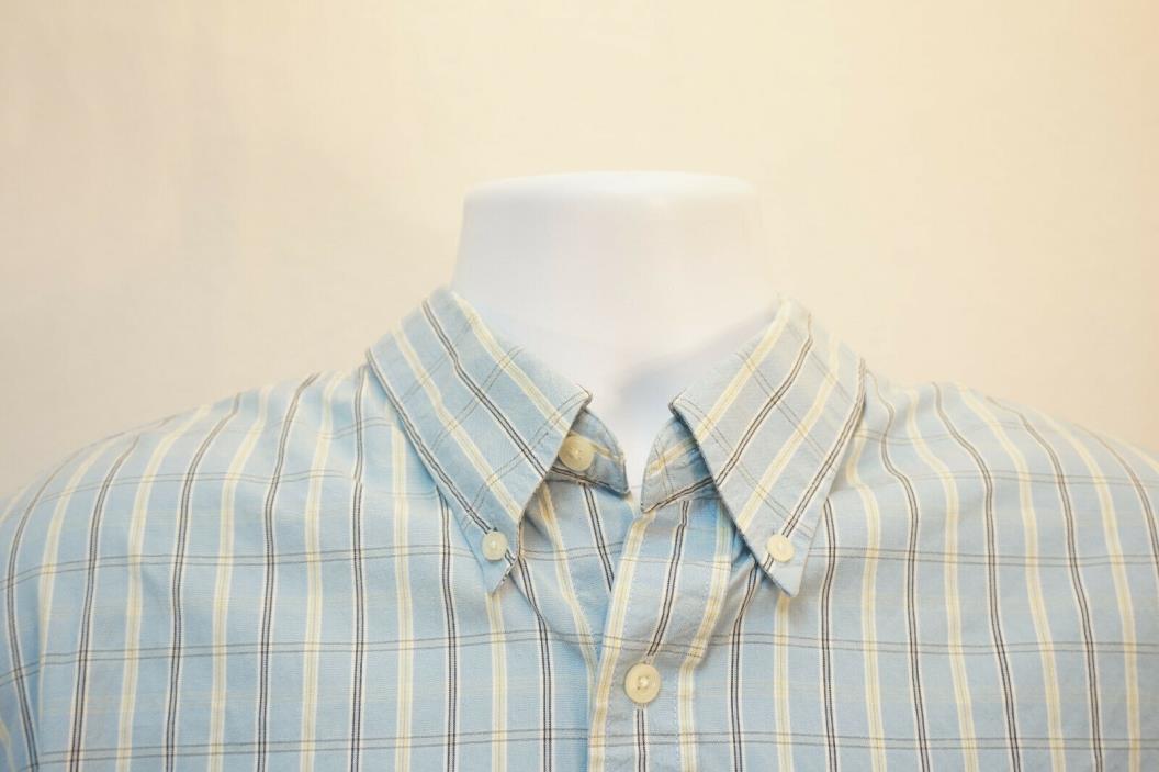 Dockers Midweight Short-Sleeve Button-Front Shirt, Plaid, Men's 2XLT 9014
