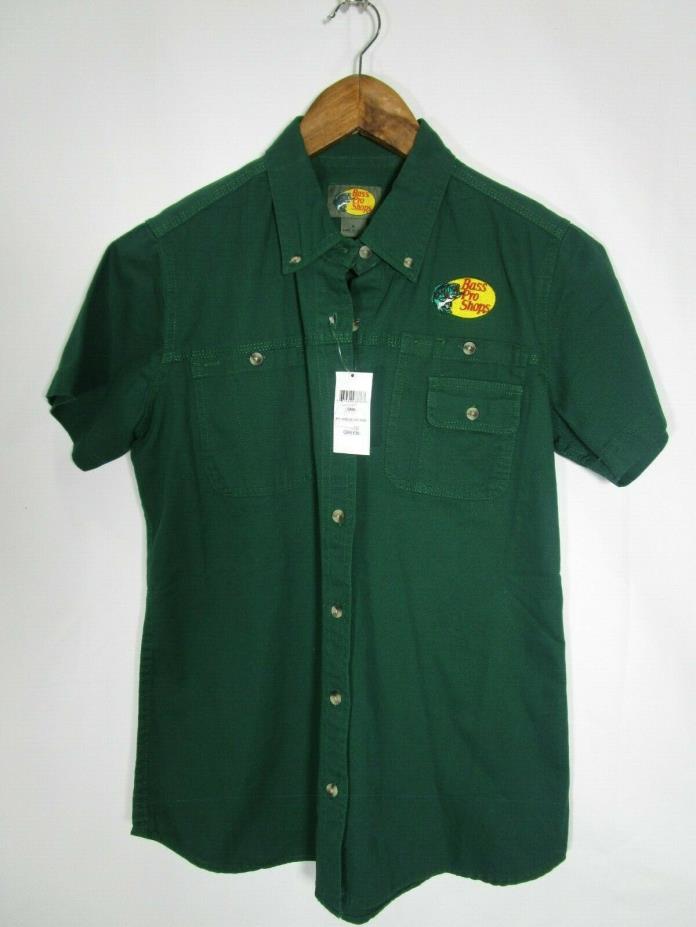 Bass Pro Shops New With Tags Women's Short Sleeve Button Down Shirt Size S