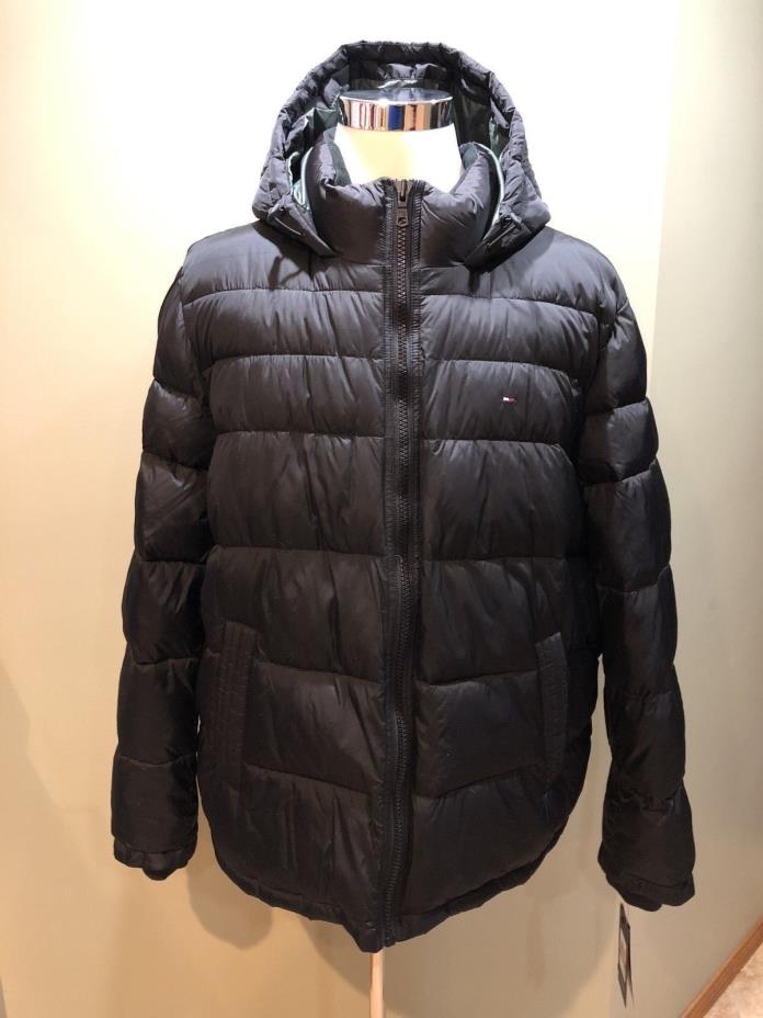 New 2XL XXL Tommy Hilfiger quilted puffer winter jacket coat Black 2X MSRP $225