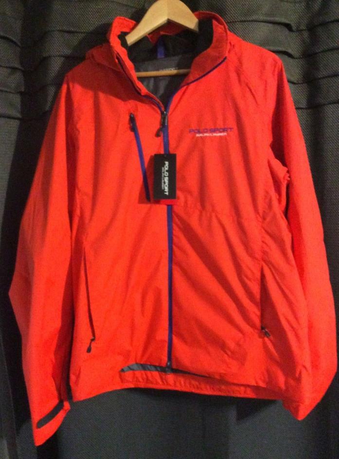 $200 Brand New Men’s Ralph Lauren Orange Polo Sport Hooded Jacket Medium