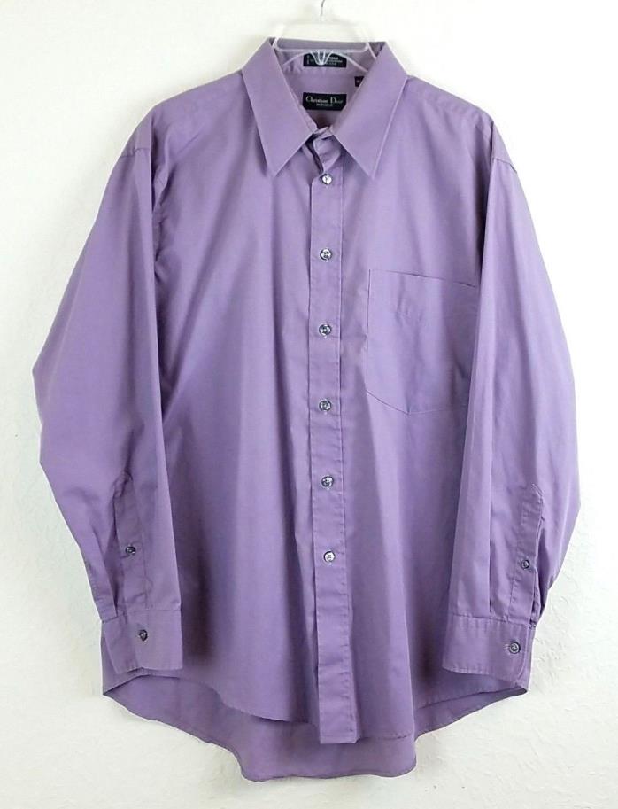 Christian Dior Monsieur Mens Button Down Long Sleeve Dress Shirt Size 16.5-33