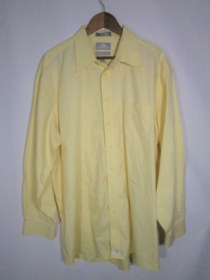 Stafford Executive Men's Wrinkle Free Cotton Button Down Dress Shirt Size 18/36