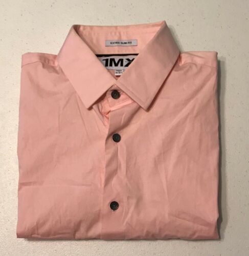 Express 1MX Extra Slim Fit Mens Long Sleeve Dress Shirt Size M Medium 15-15 1/2