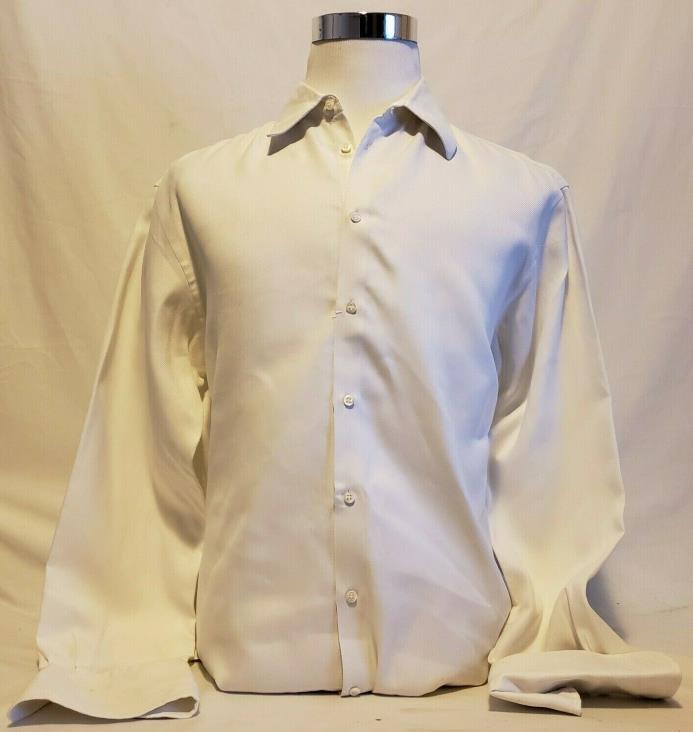 Giorgio Armani Classico size 16 41 men Solid White Long sleeve shirt French Cuff