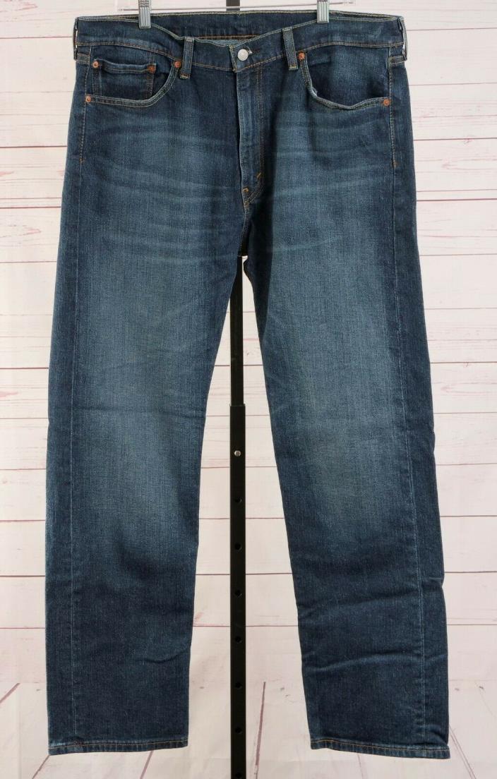 Men's Levi's 505 Blue Jeans Sz W38 x L32 Denim Straight Leg Red Tab