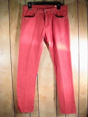M Grifoni Rocco Faded Red Denim Jeans / Pants New NWT 38 X 35