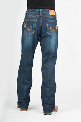 Stetson 1520 Fit Mens Blue Cotton Blend Triple X Deco Jeans