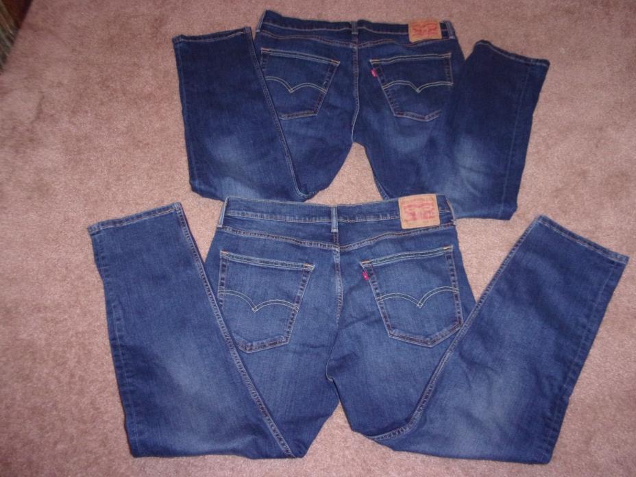 Men Levi's Brand Denim Blue Jeans 502 Stretch Lot of 2 SiZe 36x30 VGC!!!