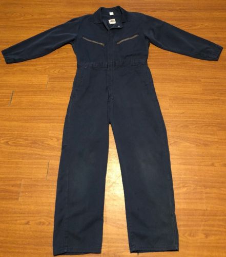 Vintage Big Smith Mens Unlined Coveralls Union Made In USA Size 40 Short