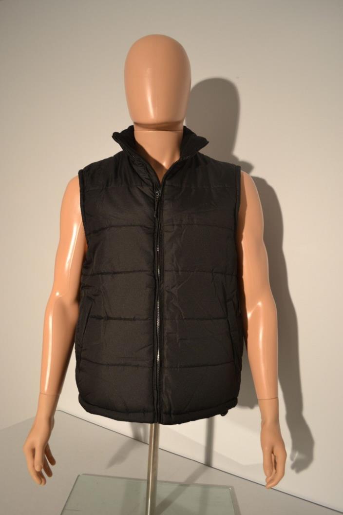 NordicTrack Men's Black Onyx Puffer Vest Size Small Sears Brand